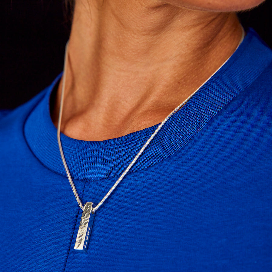 Hammered Ingot Necklace by Gilly Langton