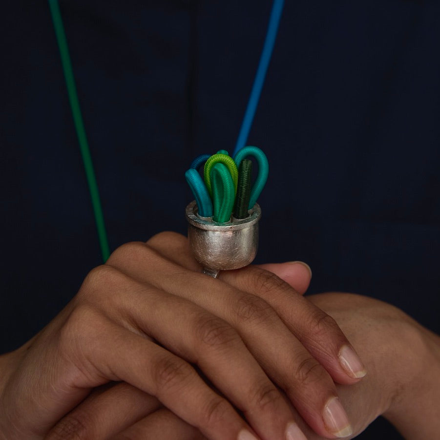 One of a Kind Green Urchin Ring