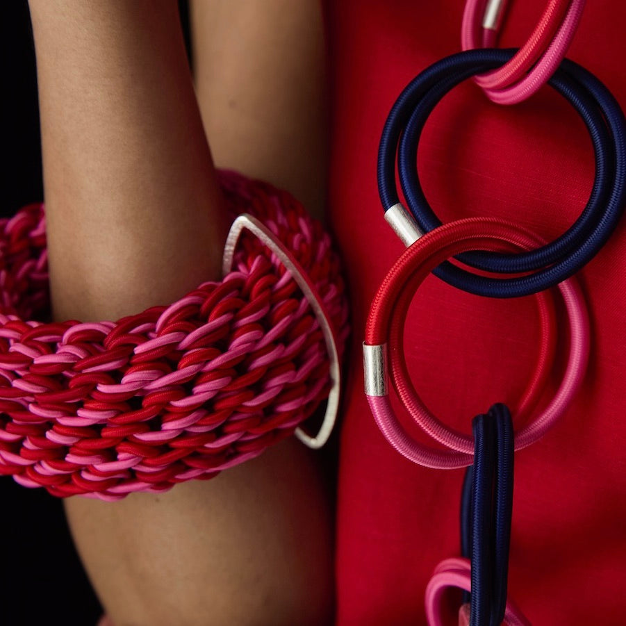 Multi Colour Anchor Chain Necklace
