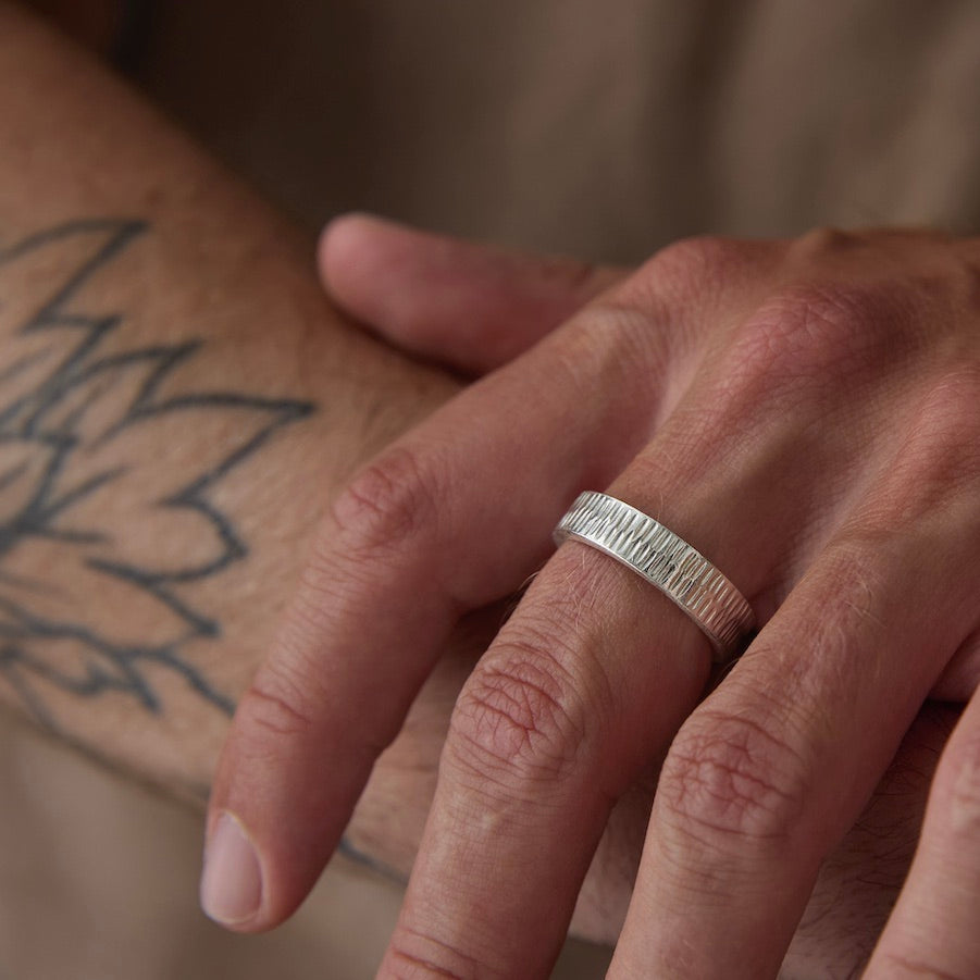 Men's Chunky Double Stitch Ring