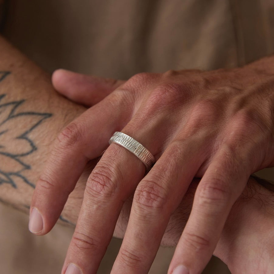 Men's Chunky Double Stitch Ring