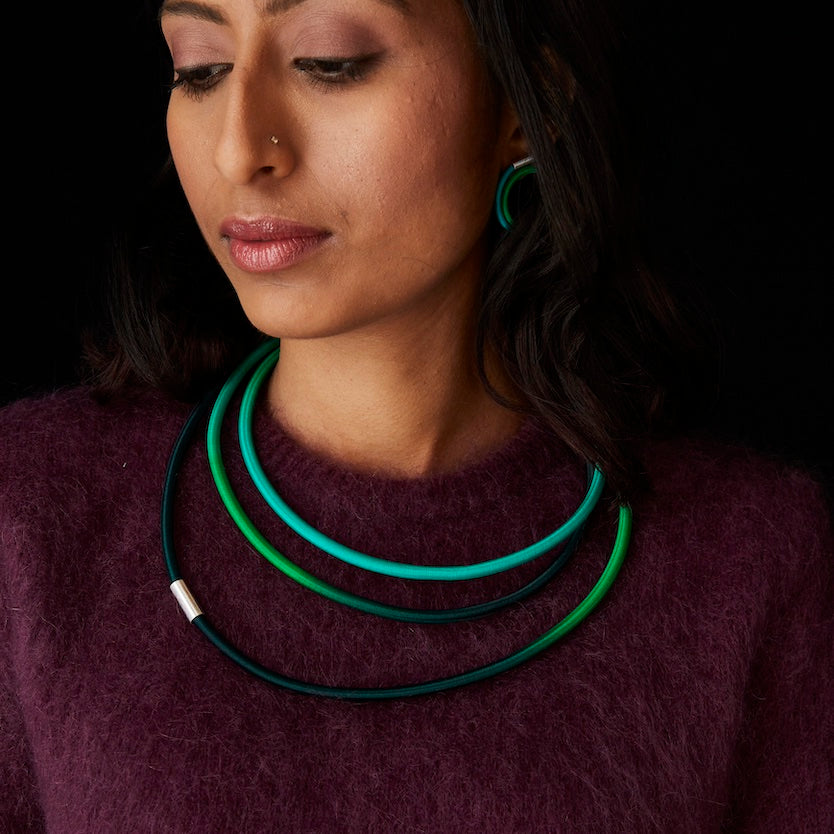 Limited Edition Winter Deep Forest Chunky String Necklace