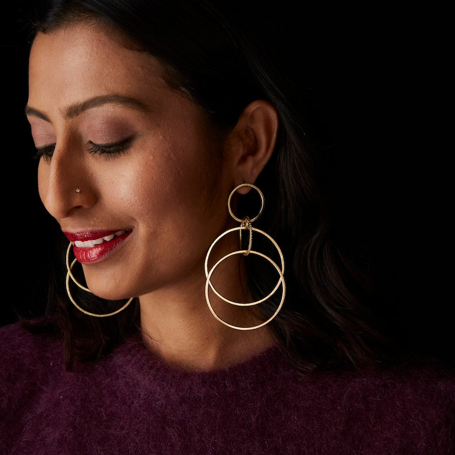 NEW 18 Carat Gold Plated Super Duper Chandelier Earrings – Gilly