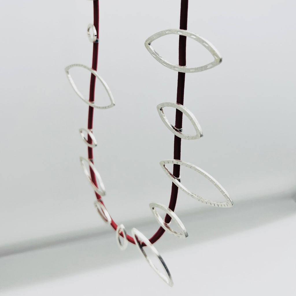 One of a Kind  Long Red Harbour Necklace