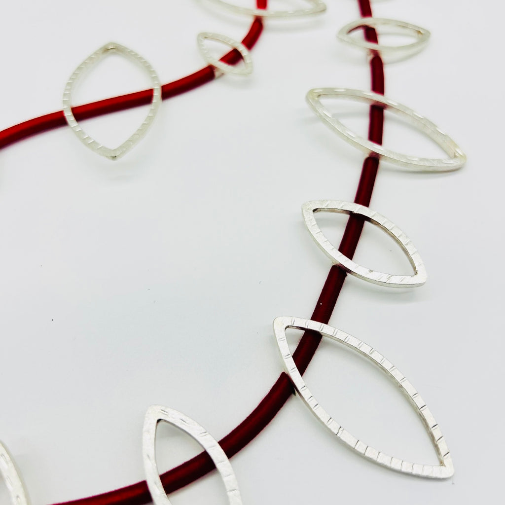 One of a Kind  Long Red Harbour Necklace