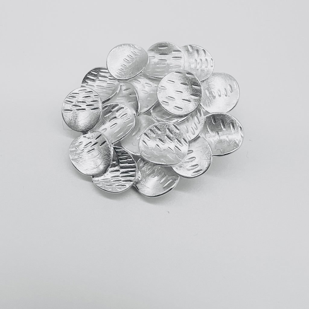 One of a Kind  Silver  Cluster Brooch