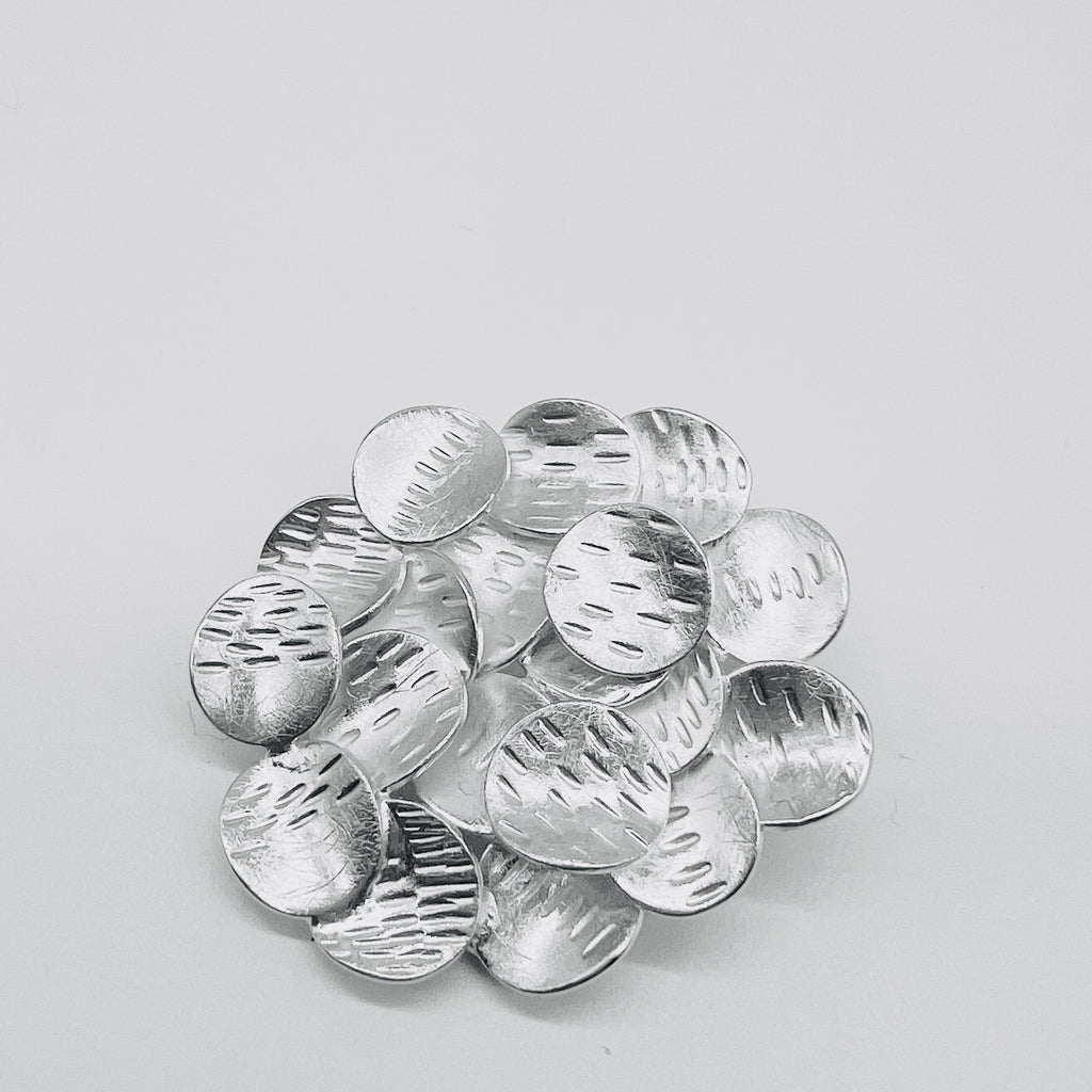 One of a Kind  Silver  Cluster Brooch