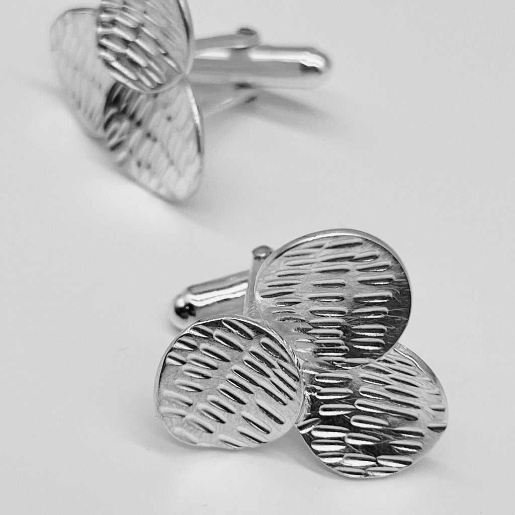 One of a Kind  Silver  Cluster Cufflinks