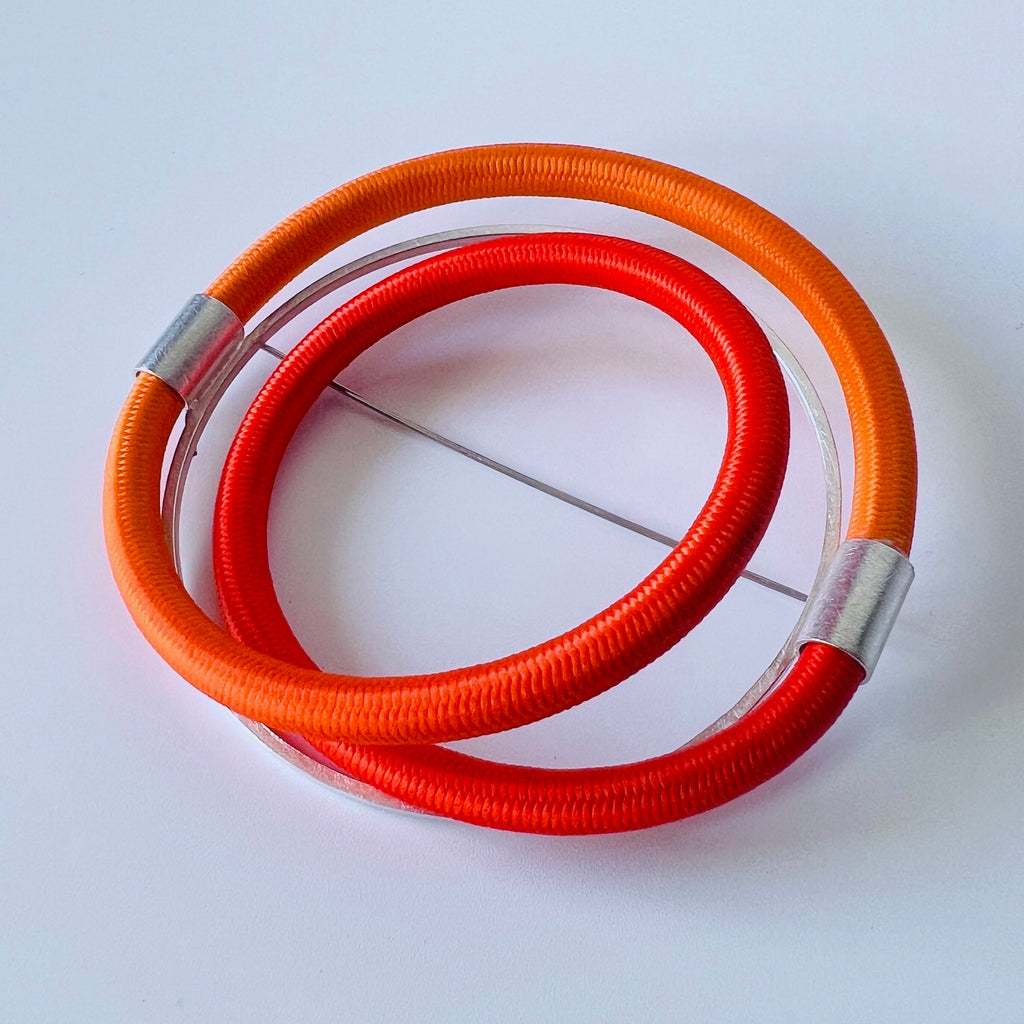 Archive Sale Apricot & Orange Twist  Brooch