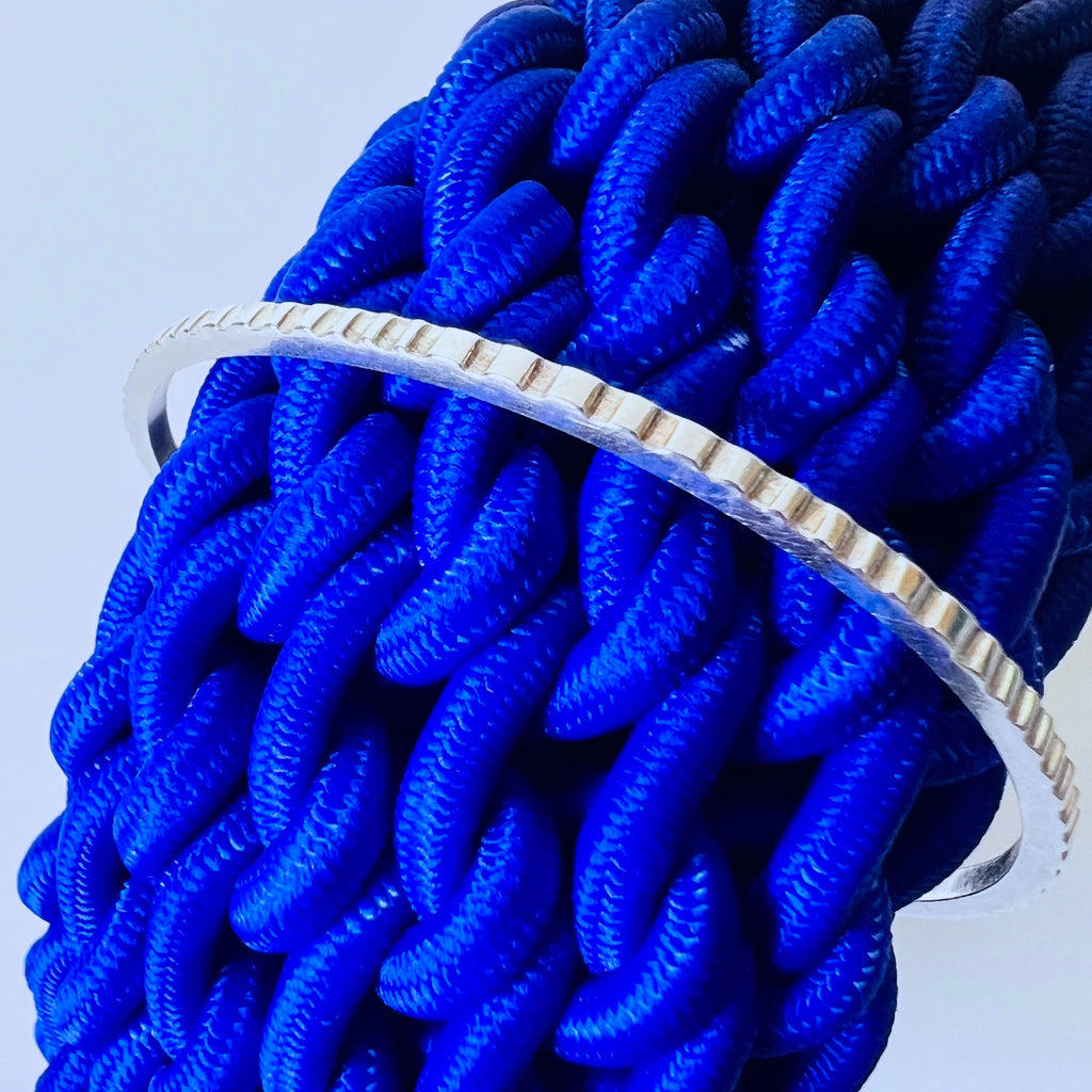 Archive Sale Azure & Navy Cog  Chunky Tug Cuff