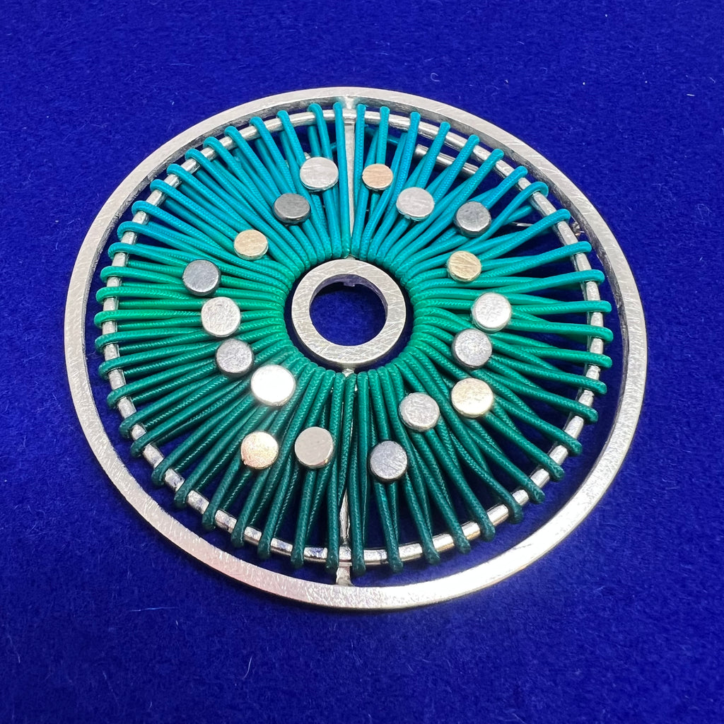 Large Green Spin Brooch