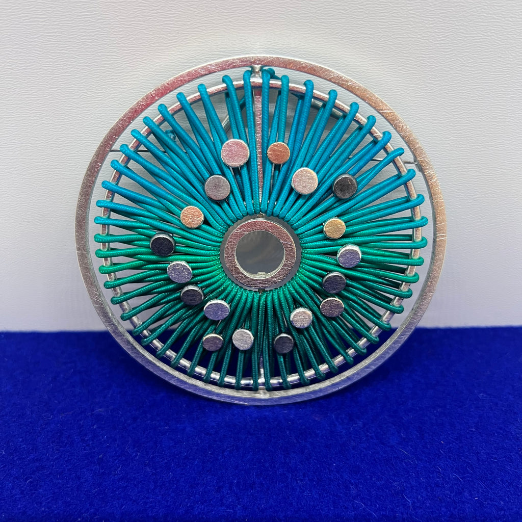 Large Green Spin Brooch