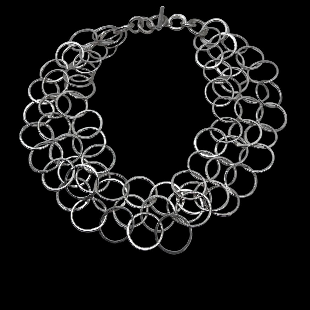 Silver Triple Loop Necklace