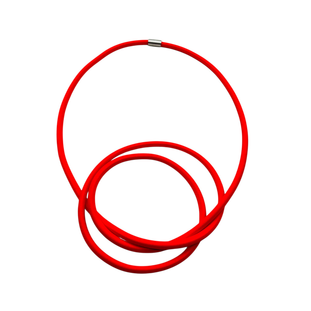 Neon Pink Knot Necklace