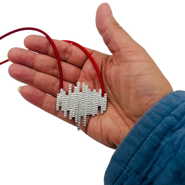 Sculpture Stitch  Necklace