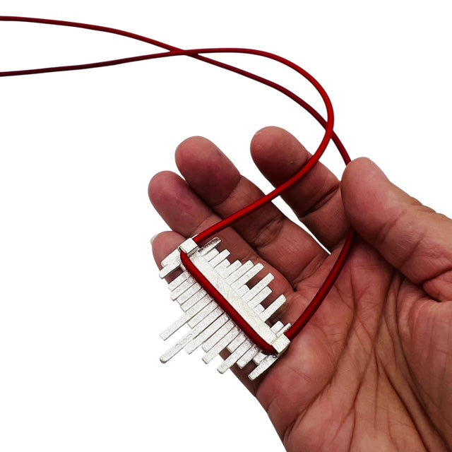 Sculpture Stitch  Necklace