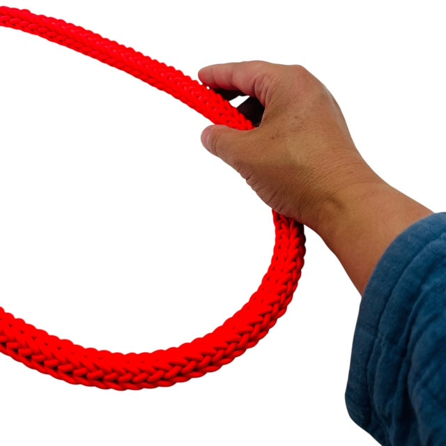 Neon Pink Long Rope Necklace