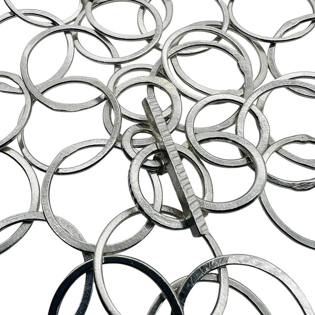 Silver Long Loop Chain Necklace