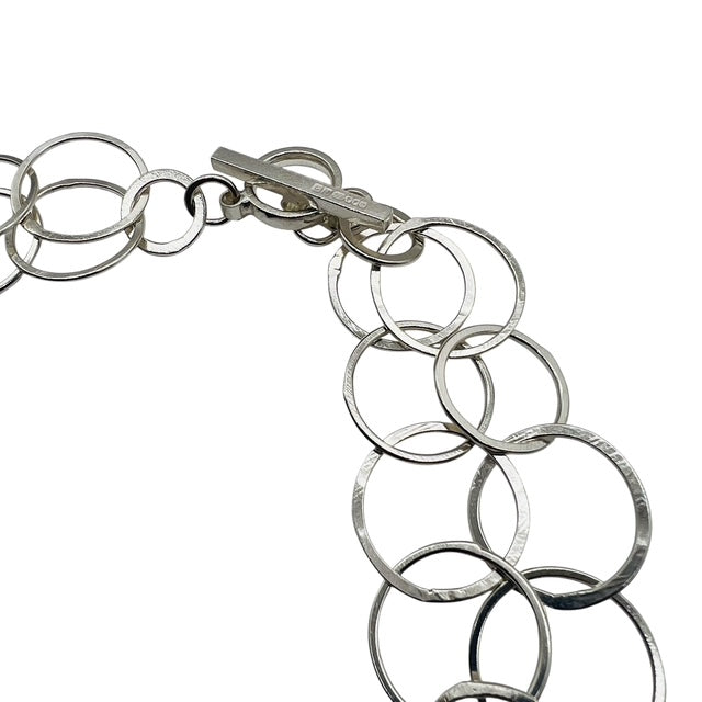 Silver Double Loop Chain Necklace