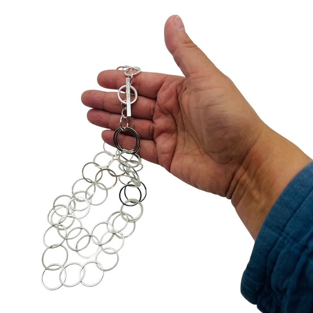 Silver Double Loop Chain Necklace